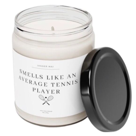 .SCENTED SOY CANDLE: SMELLS LIKE AN AVERAGE TENNIS PLAYER - Picture 1 of 12
